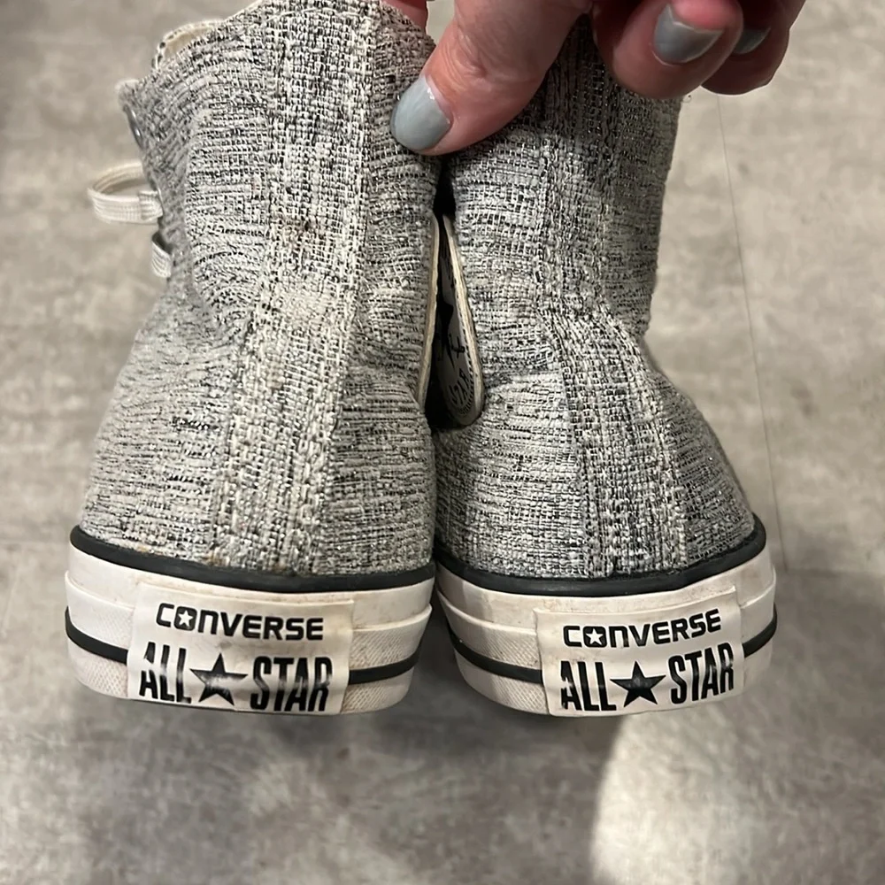 S1078 Converse 553411F All Star Chuck Taylor Sparkle Hi Top Sneakers Women's 9 - Picture 5 of 8